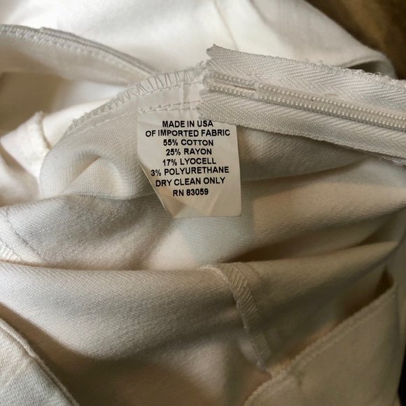 DREW | Cream Slit Front Dress Pants | Size 0 - Picture 8 of 9